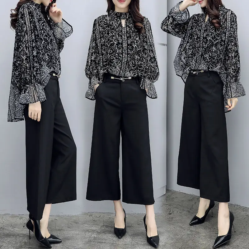 Стильный комплект из двух предметов топ и штаны женский костюм Модный Conjunto Feminino Ol