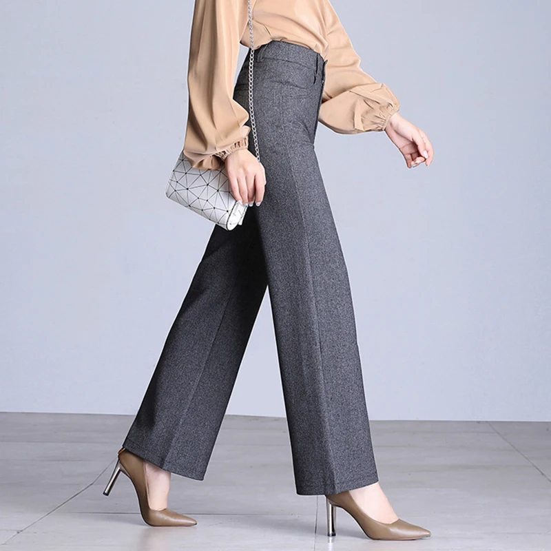 Женские облегающие утепленные брюки повседневные офисные однотонные с высокой