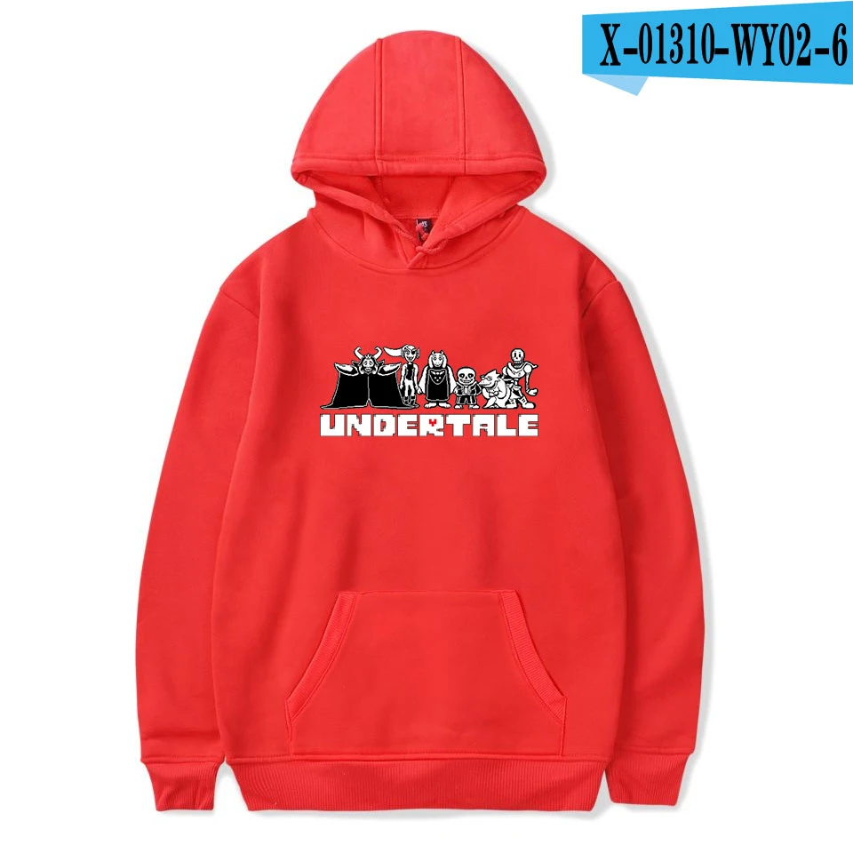 red Новая мода Undertale толстовка с капюшоном для мужчин/женщин Модный повседневный Уличная пуловер с капюшоном принт Undertale мужские s толстовки Одежда - Цвет: red