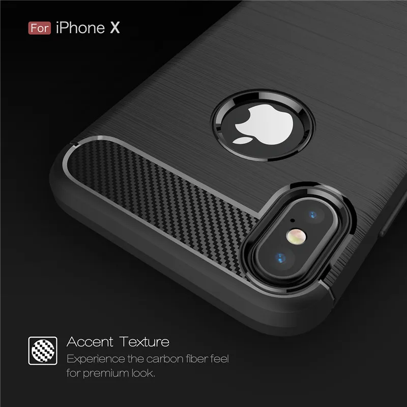 Case For iphone 6s 7 Plus 5S SE X Cases Carbon Fiber Soft TPU Cover Fitted Conque | Мобильные телефоны и аксессуары
