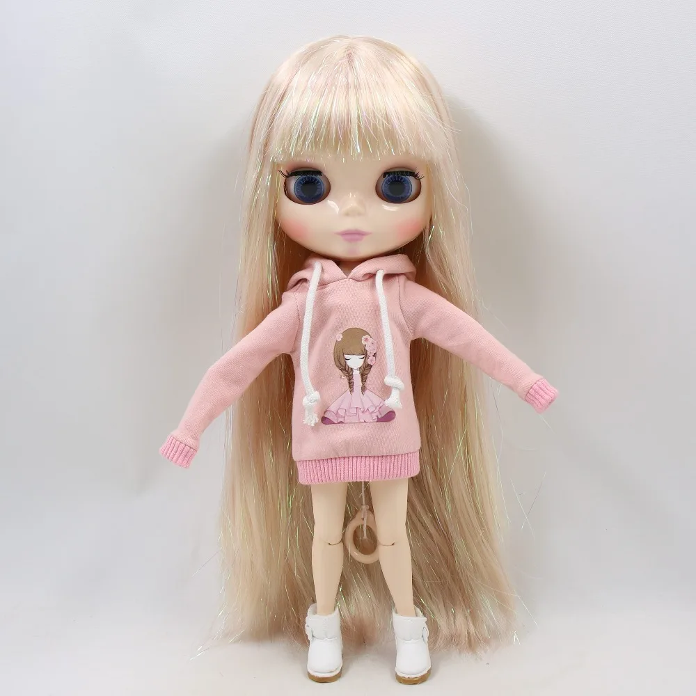 Фабрика blyth кукла сустава тела белая кожа M-47-280BL3139 блестящие светлые волосы с челкой 30 см 1/6, подарок для девочки