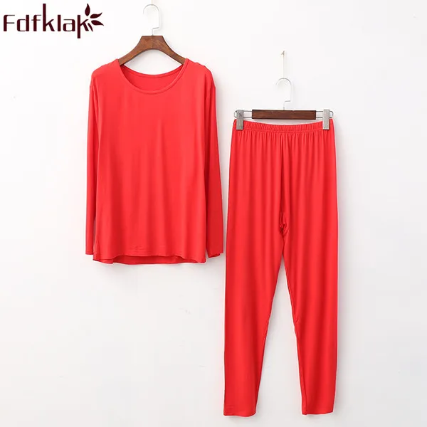 

Women's Pajamas Sleepwear For Winter 2020 Autumn New Long Sleeve Modal Pijama Set Woman Pijama Plus Size XL-5XL Pyjama Q307