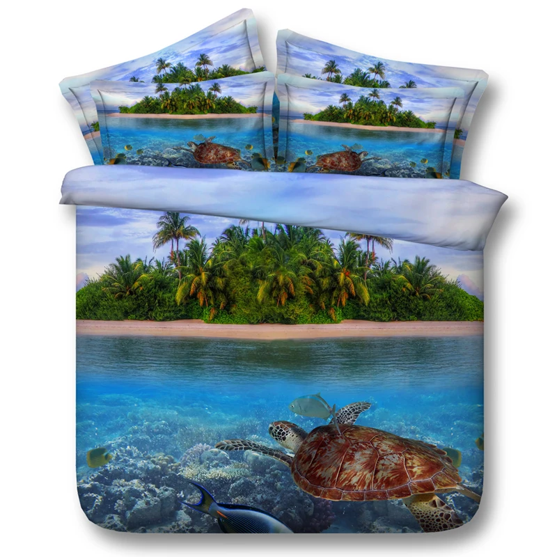

Turtle Island Bedding sets quilt duvet cover set bed in a bag sheet sheets linen bedspread Super King queen size full twin 4pcs