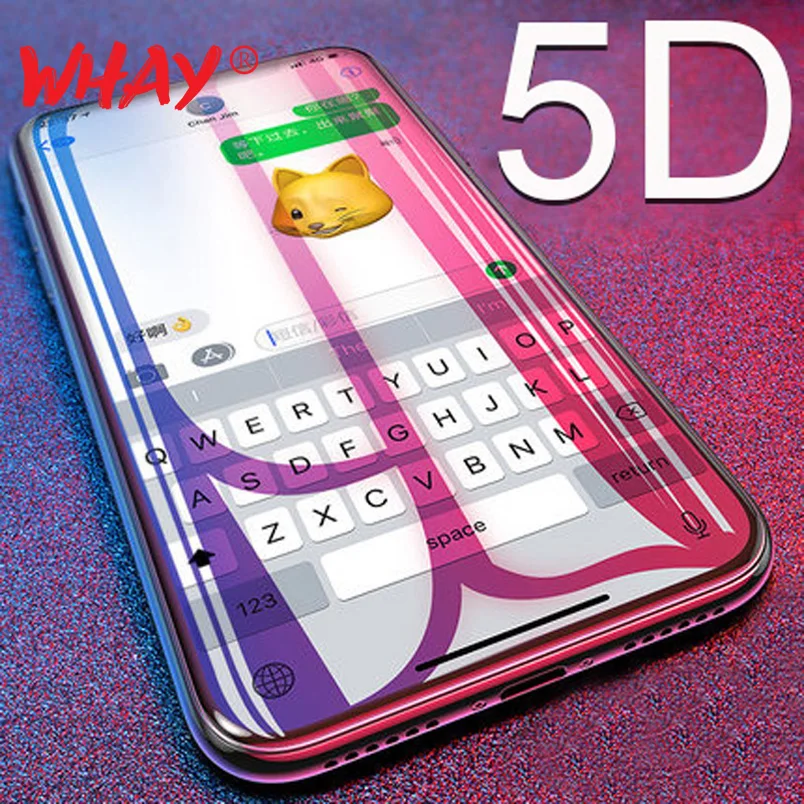Стекло WHAY 5D для Xiaomi Redmi 5 Plus закаленное стекло полное покрытие 9H Xiomi Note 4X 5Pro