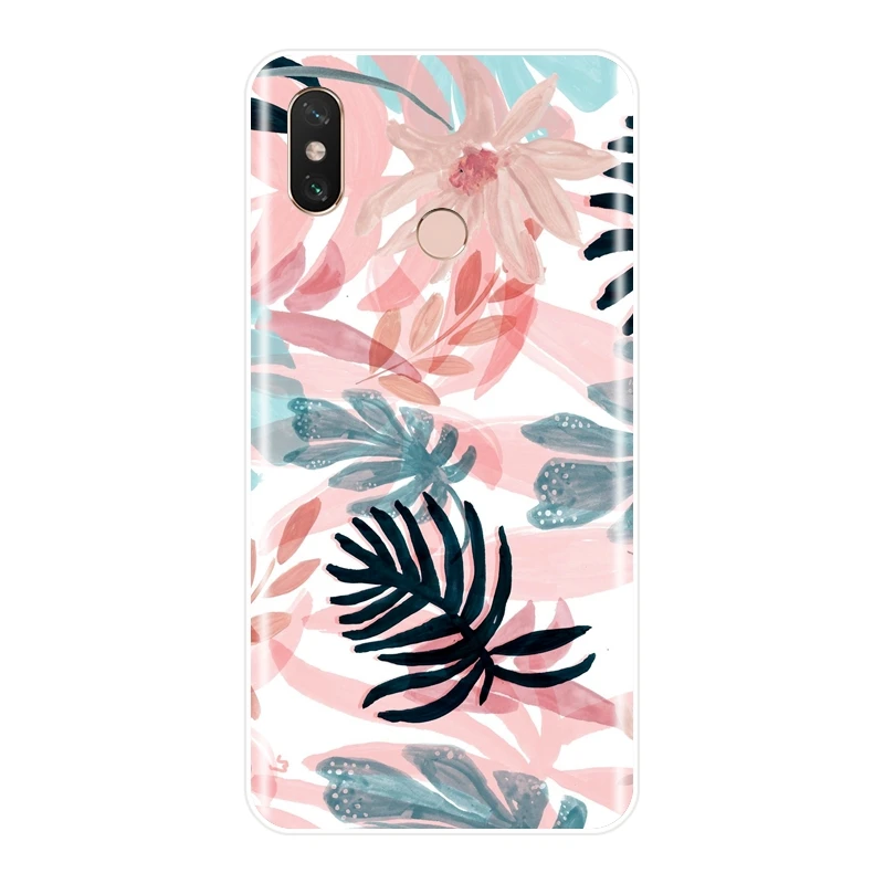 Задняя крышка с листьями и цветами для Xiaomi Mi Note 1 2 3 мягкий силиконовый чехол Max Mix 2S