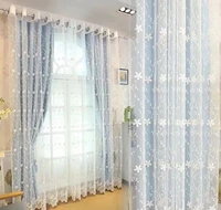 fyfuyoufy pastoral small pure and fresh voile curtains small florals embroidery tulle for bedroom living room wedding decoration