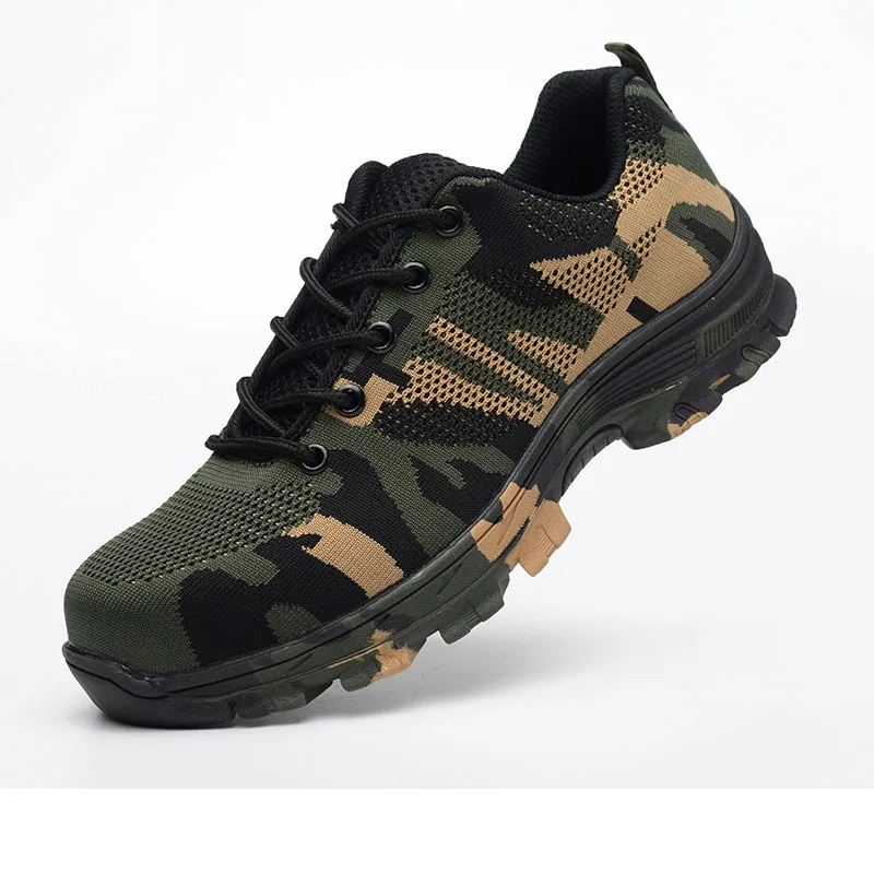 Camouflage Steel Toe Men Camping Sneakers Size 46 Hiking Shoes 2018 New Arrival Sports Couples Zapatillas Mujer Deportiva | Спорт и
