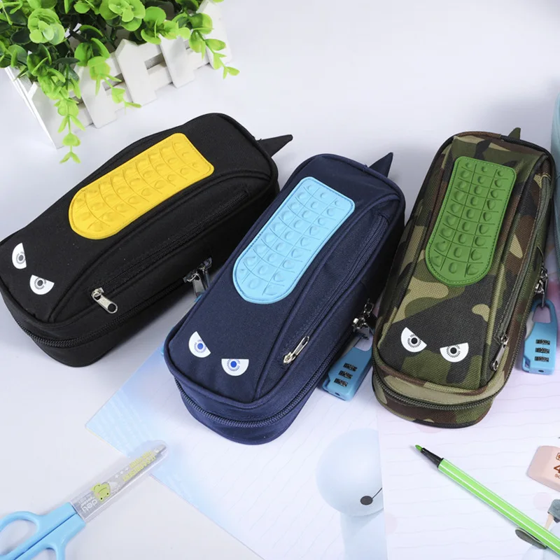 1 шт. рисунок динозавр школьная большой емкости Карандаш Чехол холст Портативный