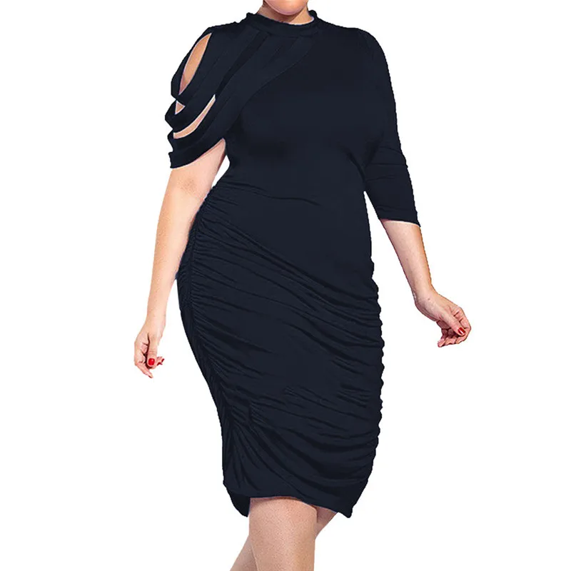 Женское плиссированное платье с открытыми плечами Boho Повседневное миди большого