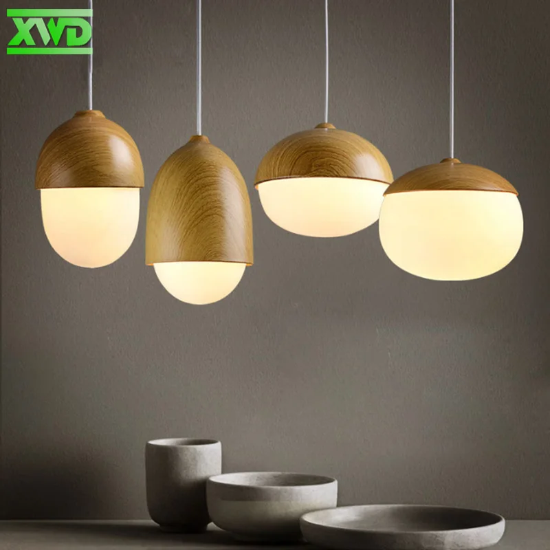 Винтажная железная Подвесная лампа из зернистого стекла под дерево подвесной