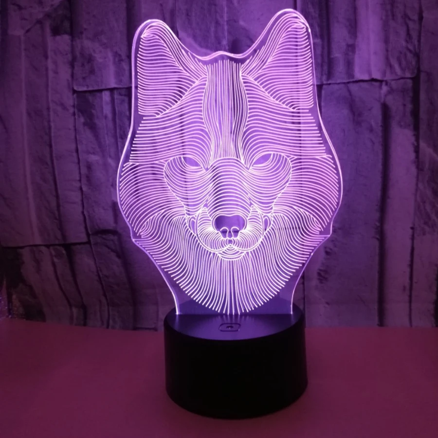 Цветная визуальная 3 d стерео Сенсорная лампа светодиодная цветная Маленькая