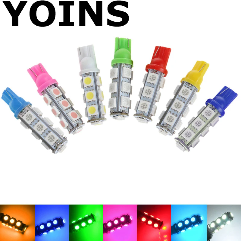 Оптовая продажа Белый T10 13 SMD 5050 автомобильный боковой светильник 194 168 W5W