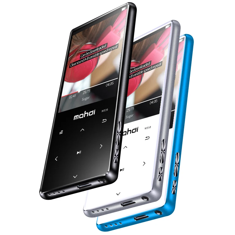 Mahdi M310 Bluetooth 4,1 MP3 плеер Сенсорная Кнопка без потерь HIFI 2,4 дюймовый экран музыкальный плеер с наушником, fm-радио, запись