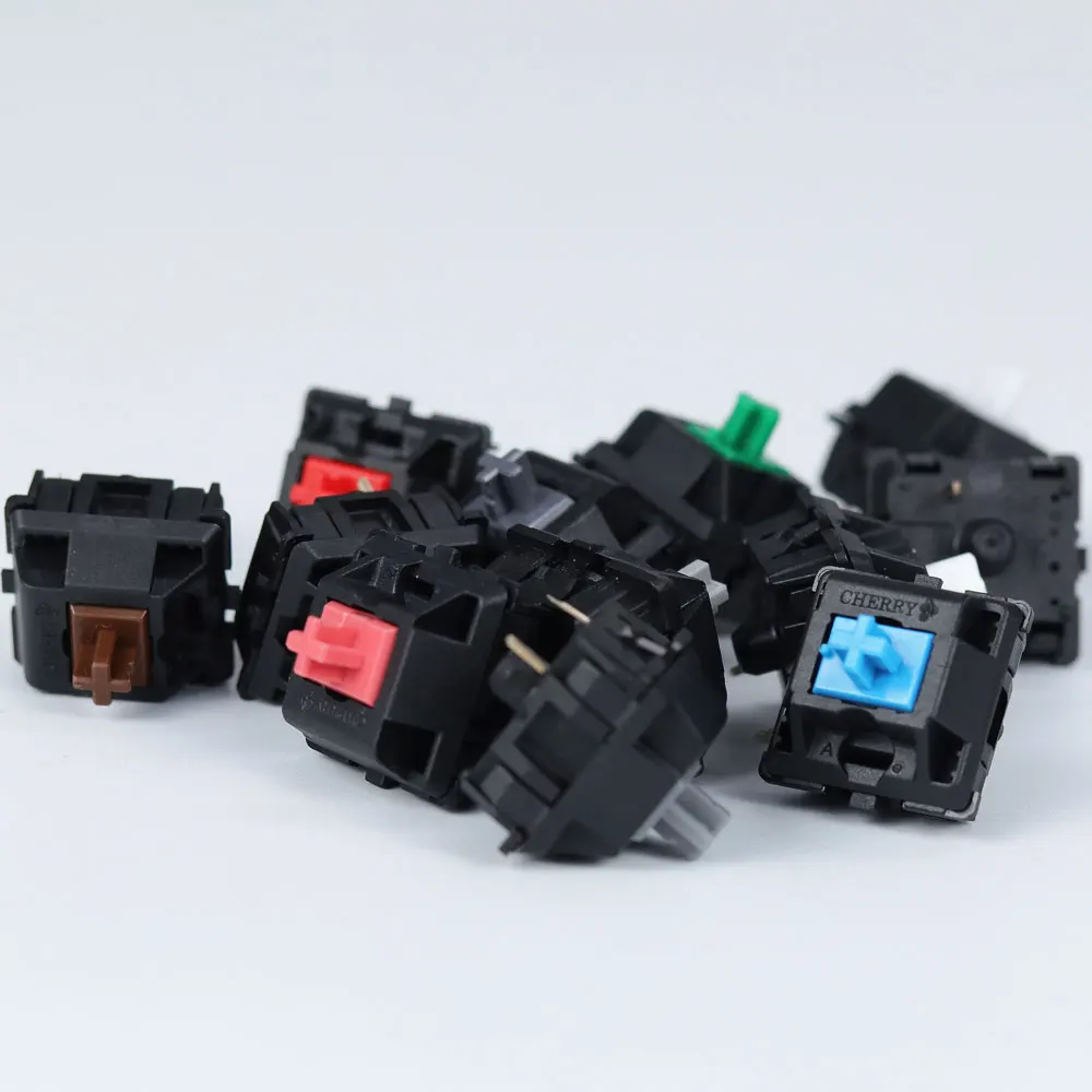 Оригинальная механическая клавиатура Cherry mx switch с 3 контактами коричневые синие