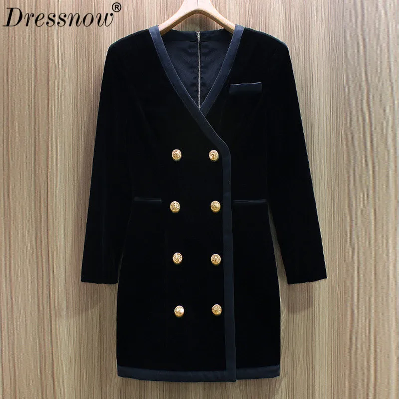 Dressnow Женское зимнее теплое длинное однотонное пальто женское двубортное пальто с v-образным вырезом куртка Женская Офисная Женская Верхняя одежда Топы