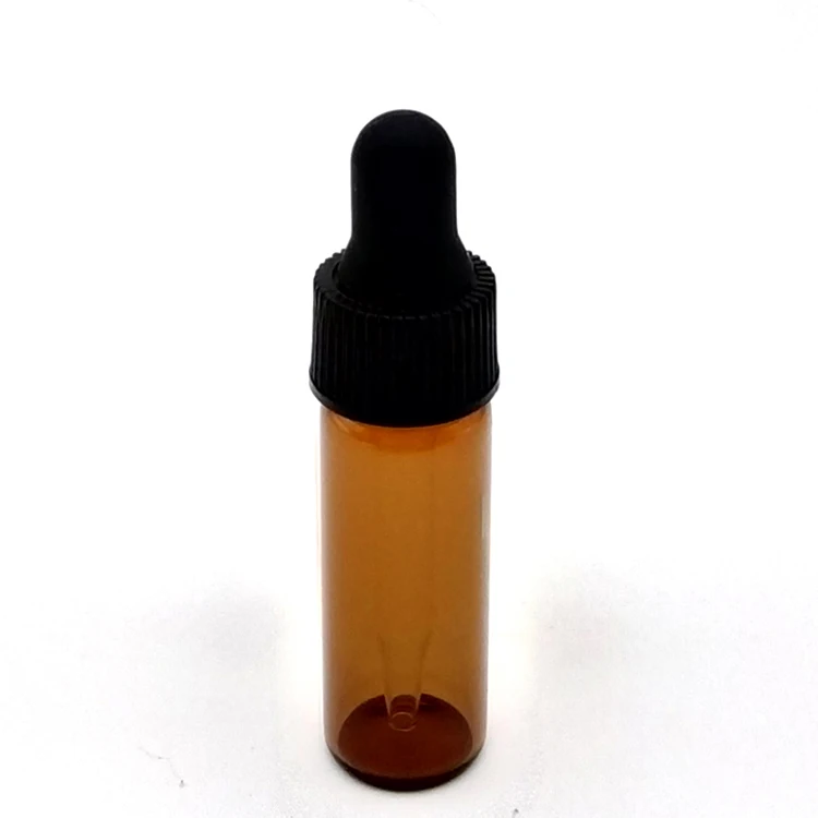 Amber With Black Cap 10 шт 4 мл янтарная пустая стеклянная бутылка с пипеткой с чистой стеклянной капельницей пустые Пробники духов синяя бутылка эфирное масло тест через - Цвет: Amber With Black Cap