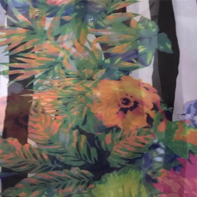 Горячая продажа Высокое качество 5 + 2 ярдов африканская 100% шелковая шифоновая