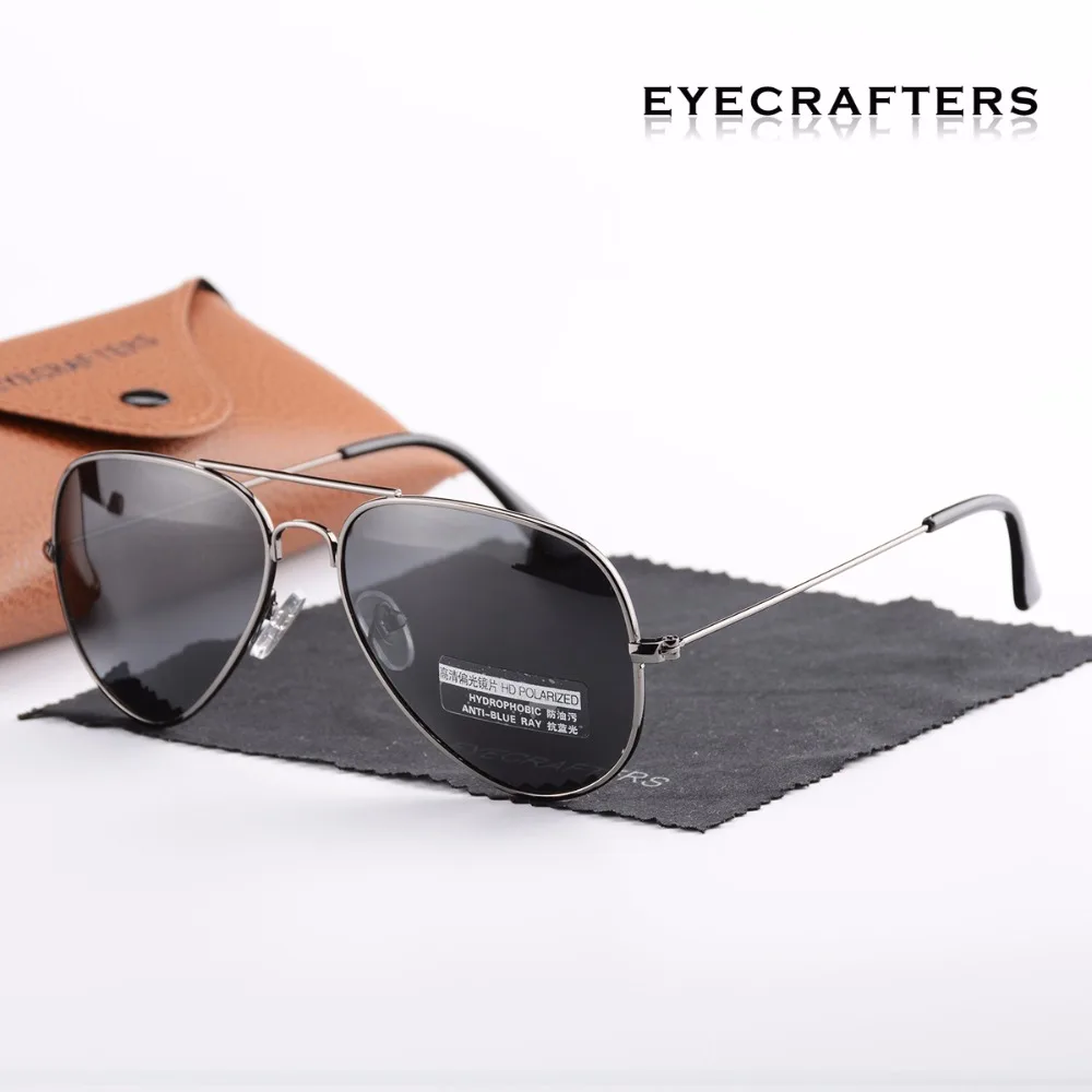 Мужские поляризационные солнцезащитные очки для вождения в металлической