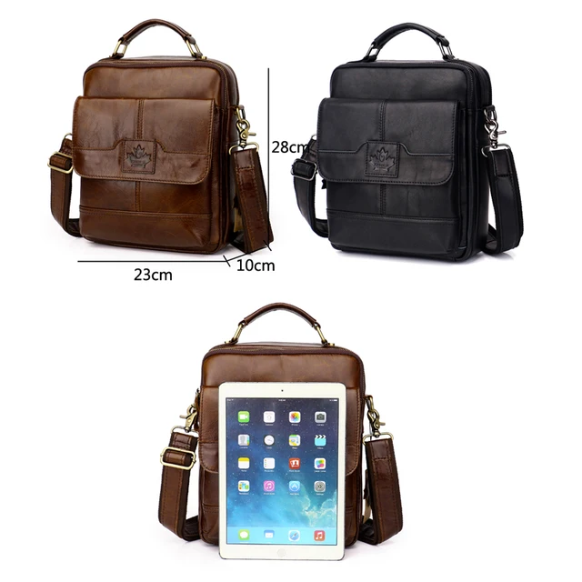 Genuine Leather Men's Messenger Shoulder Bag For Men Tote Purses and Handbags Male Document Small Bag High Quality ksk 6