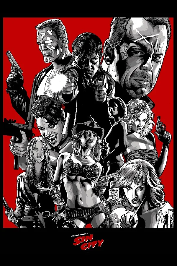 DIY рамка Sin City: дама чтобы убить за фильм Постер ткань Шелковый эскиз стиль постер