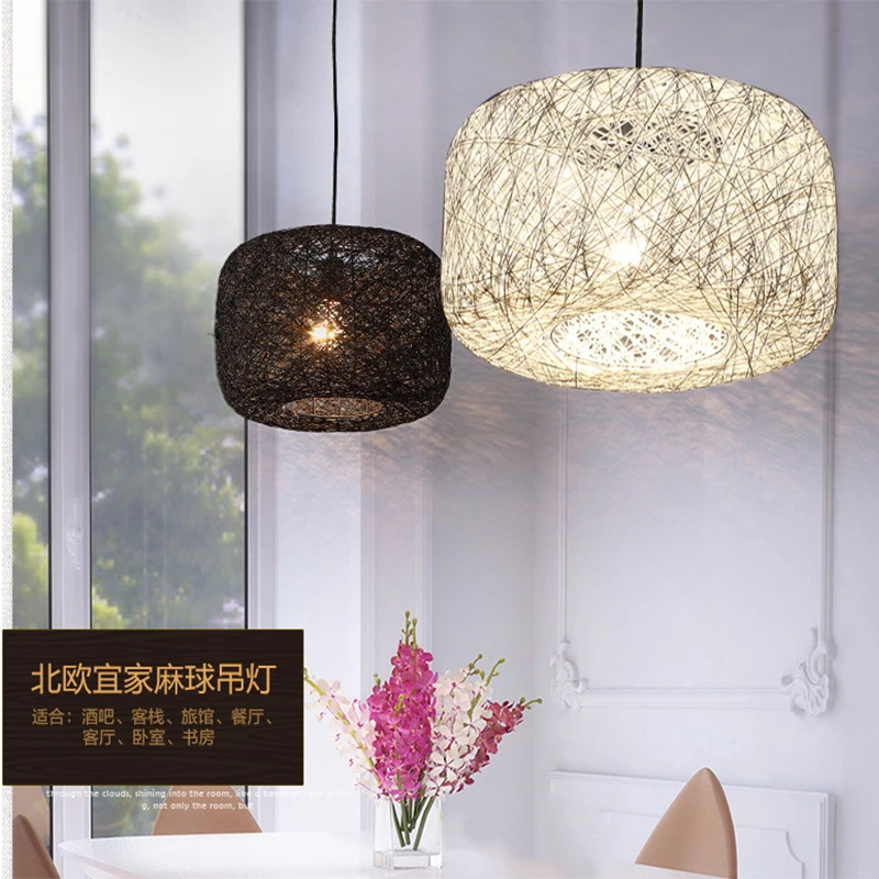 Современный Ретро Лофт LED E27 Canework деревенская кровать спальня лампа для чтения