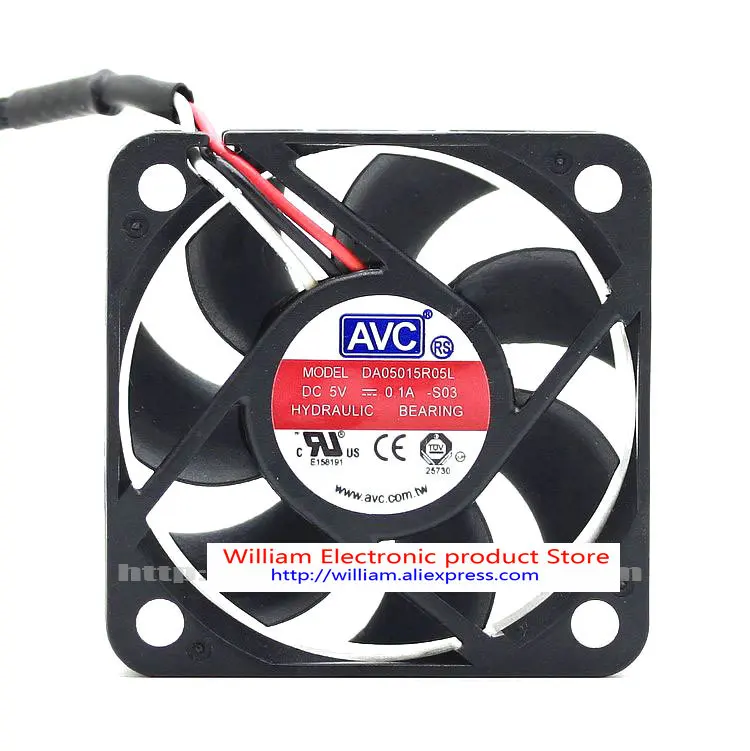 Новый оригинальный Компьютерный Вентилятор AVC DA05015R05L 5V 0.10A 5015 5 см|cooling fan|computer cooling