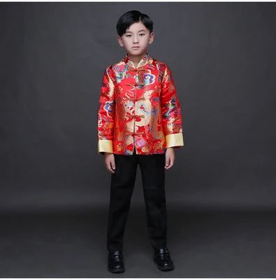 Дети Cheongsam платье принцессы платье для девочек Пышная юбка китайский стиль Ретро костюмы китайский Guzheng сценический костюм хоста - Цвет: 4
