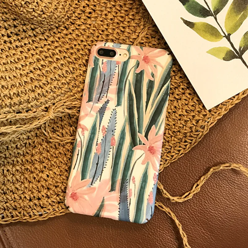 Летний чехол для телефона с тропическими зелеными листьями iphone 8 7 6s 6Plus чехлы