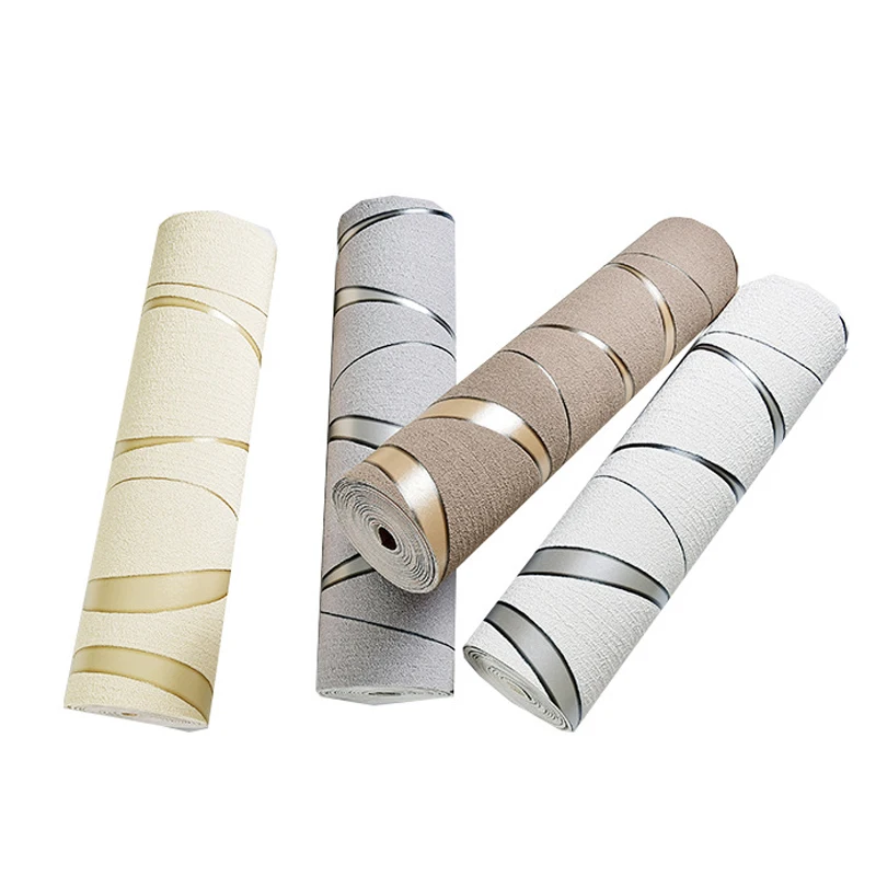 

3D Striped Wallpaper For Walls Roll Living Room TV Background Wall Decoration Paper Wall Papers Home Decor Modern Papier Peint