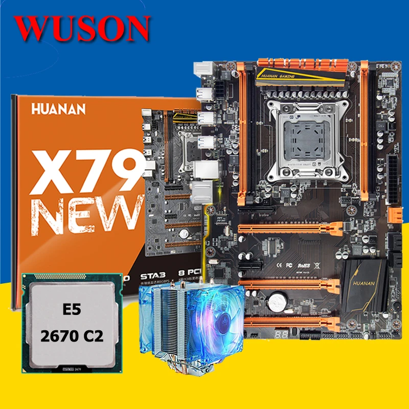 Качественная брендовая материнская плата huanan Zhi deluxe X79 со слотом M.2 со скидкой X79 LGA2011 материнская плата с процессором Intel Xeon E5 2670 C2