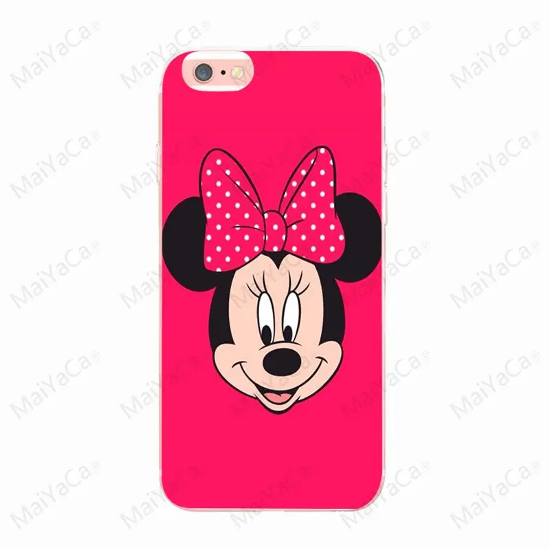 MaiYaCa Минни Маус для Apple iphone X XR XS для iphone 7, 7 plus TPU чехол для телефона iphone 8 8plus 6 6s plus 5 5S SE чехол для телефона