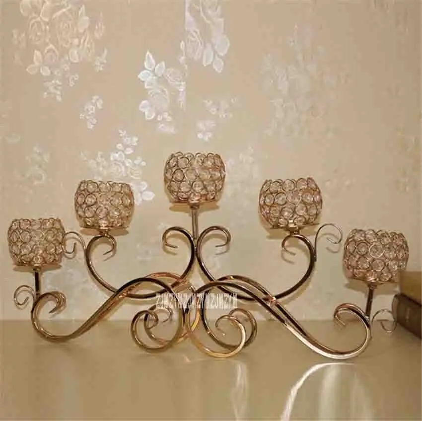 WJ-620 European Creative Candlestick Hotel Home Wedding Table Party Celebrations Crystal Candle Holder 700mm*340mmH | Дом и сад