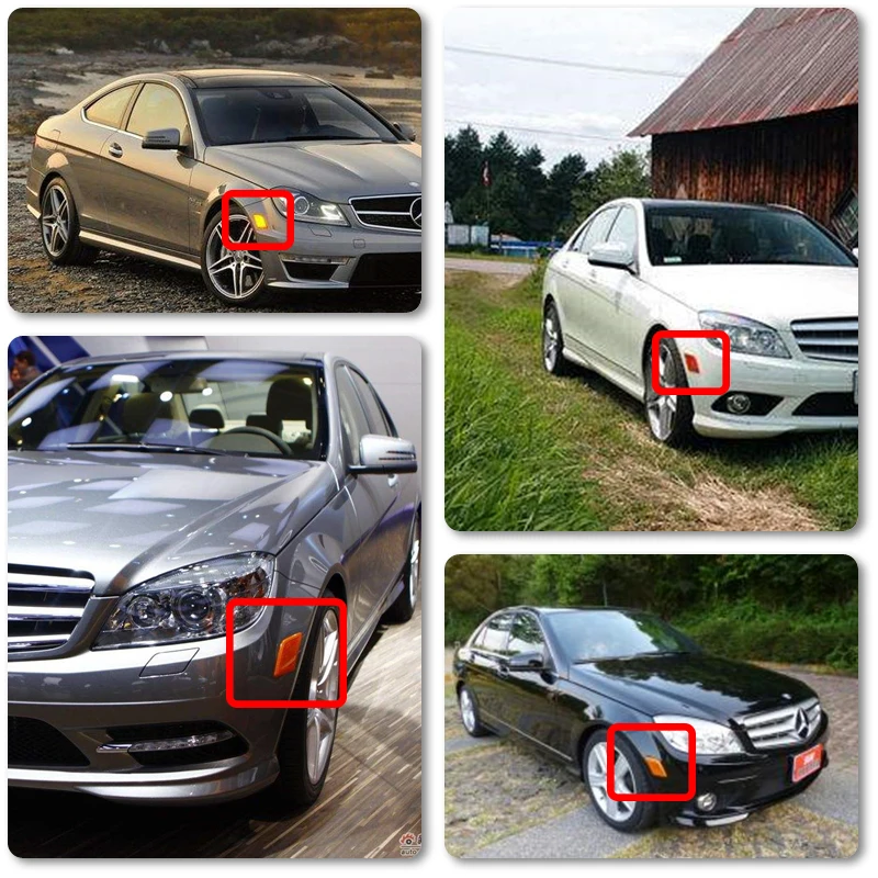 Светодиодные фонари боковые габаритные для Benz W204 C-Class C300 C350 C63 AMG 2008-2011 SL65 2005-2007 |