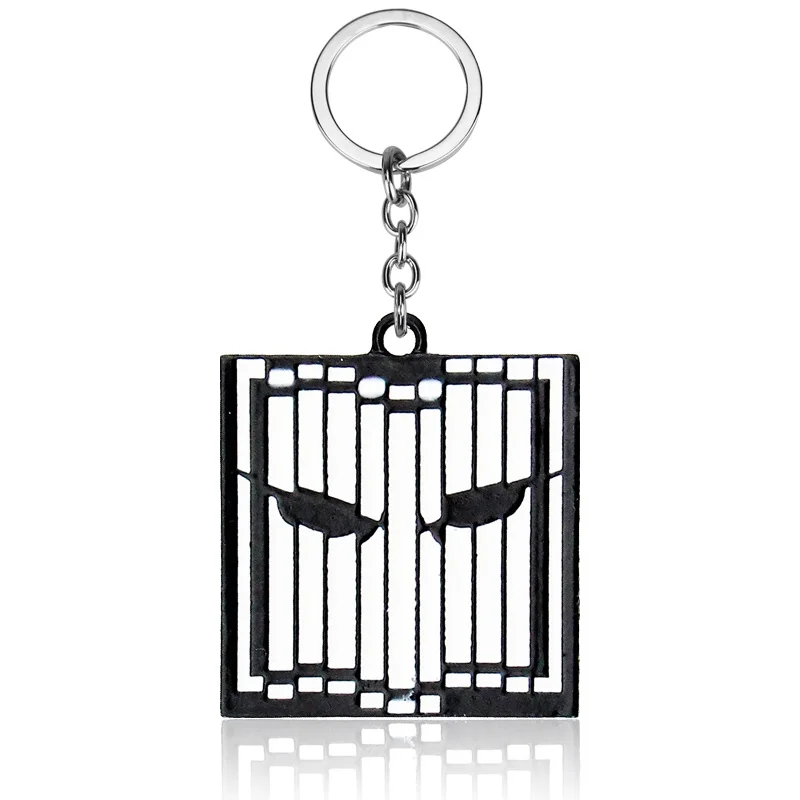 Keychain Игра Rainbow Six 6 Siege брелки Череп Сплав Металлические Аксессуары аниме брелок держатель Porte Clef подарок ювелирные изделия для мужчин и женщин - Цвет: Keychain