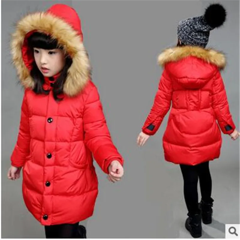 Детские зимние пальто девушки-шерсть-зимой-пальто 2016 Корейских девочек толстые