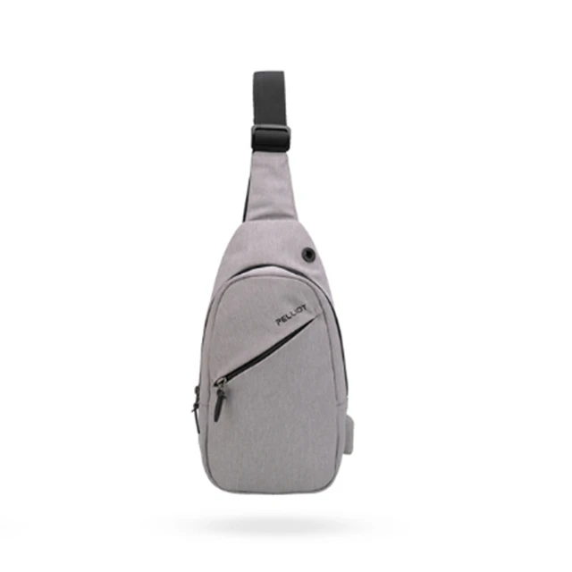 Gray Xiaomi Pelliot 2L USB сумка через плечо, сумка через плечо, сумка на пояс, Полиэстеровая сумка на грудь, сумка на плечо - Цвет: Gray