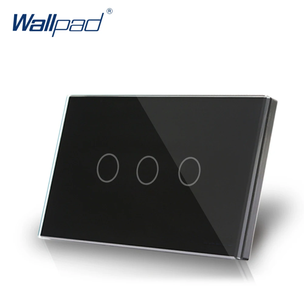 Умный сенсорный выключатель 3 клавиши 1 способ 118*72 мм|3 gang|smart touch switchwall power switch |