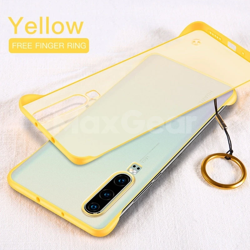 Yellow With Ring Чехол-Бампер для huawei P20 P30 Pro Lite, прозрачный гибридный чехол с кристаллами для Honor mate 10 20 Pro Nova 3 3i 4 5 5i, чехол-рамка с кольцом - Цвет: Yellow With Ring