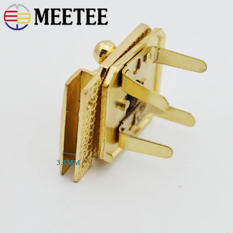 Meetee 2/5 шт 37x31мм металлические женские сумки с закручивающимся замком и пряжками
