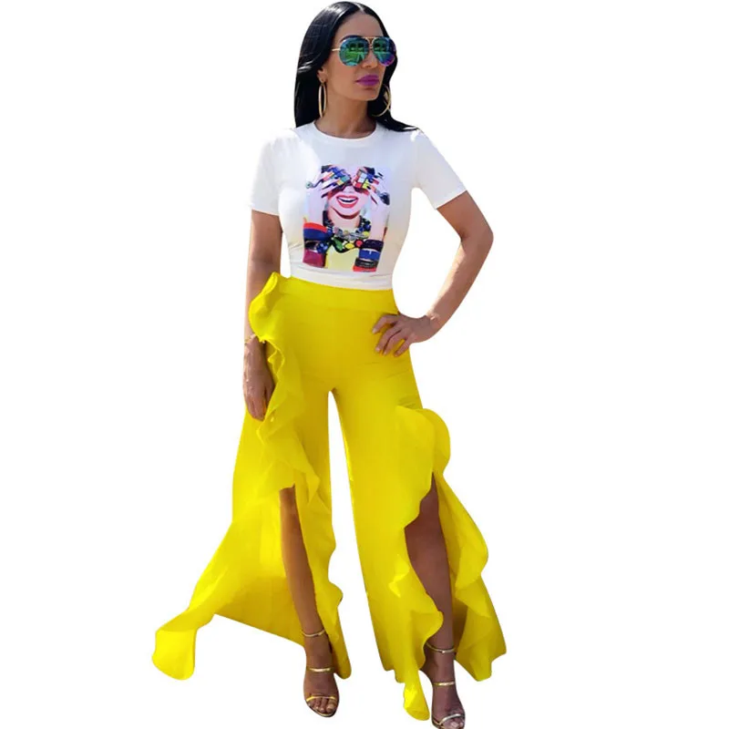 Женский летний комплект из двух предметов футболка с коротким рукавом и принтом