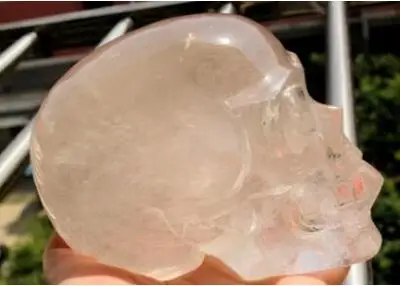PRETTY Natural white Quartz Crystal Skull Carving eye Healing | Дом и сад