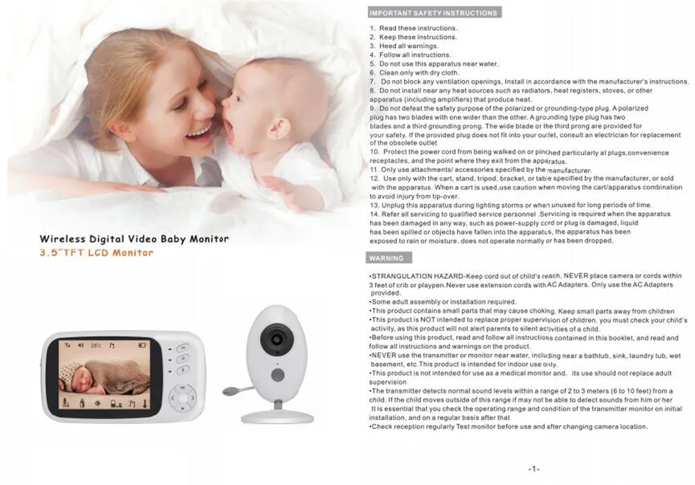 2MP 1080 P беспроводной домофон Детский Монитор ip-камера