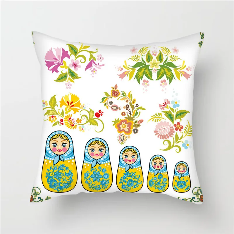 PC07117 Fuwatacchi русская кукла наволочка для подушки милый мультфильм произведение искусства пледы наволочка для дома диван стул Декор кукольные подушки Чехол - Цвет: PC07117