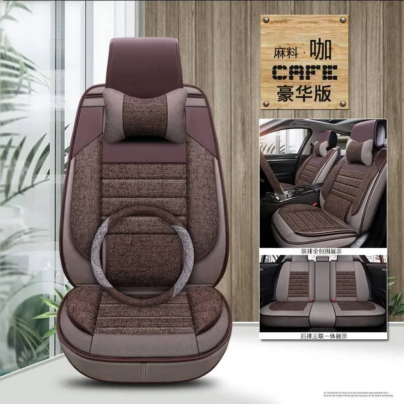 coffee Автомобильные чехлы для сидений автомобиля, чехлы для сидений для hyundai creta ix25 elantra i30 i40 ix35 kona santa fe solaris sonata sorento - Название цвета: coffee