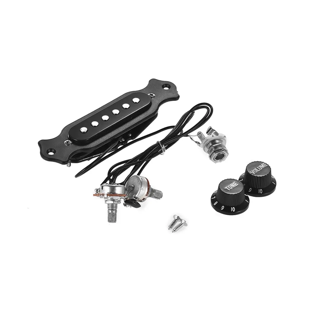 Гитара медная Одиночная магнитная катушка Бесшумная Акустическая гитара Пикап с