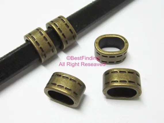 10x6 мм старинная бронза лакричная кожа фурнитура лакричные слайдеры | Украшения и