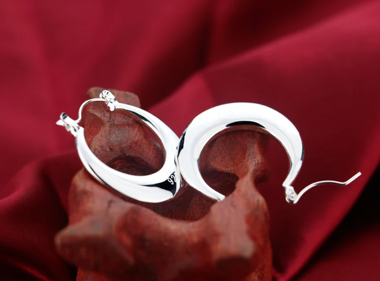 Серьги из серебра 925 пробы. Женские круглые серьги. Элегантные серьги Горячая