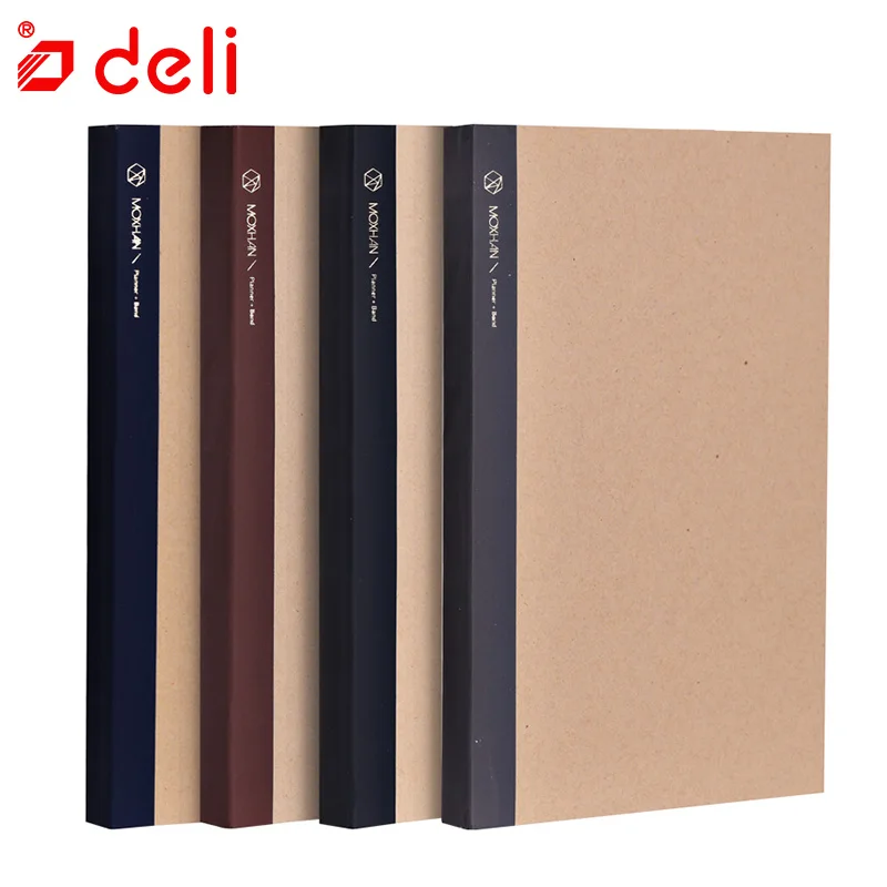 Deli 25k & 64k ручная книга крафт бумага Блокнот пустая точка сетка блокнот дневник