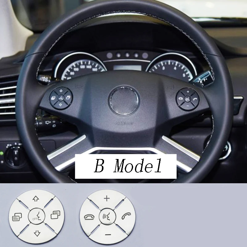 Автомобильный Стайлинг кнопки рулевого колеса наклейки Накладка для Mercedes Benz C E R S