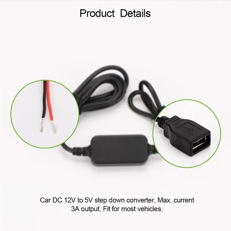 Черный 15 Ватт двойной Напряжение usb-адаптер инвертор двойной USB конвертер 3A от 12 В до 5 В пост понижающий модуль автомобильные аксессуары